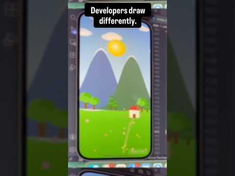 Recreated a Childhood Scenery Drawing Using React Native Skia 🌄