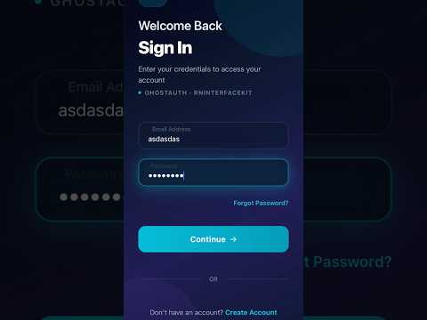 Sleek Login Screen UI in React Native 🚀
