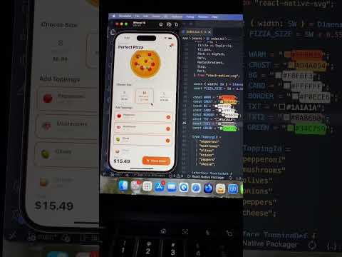 Built a fully interactive Pizza Ordering UI in React Native 🍕