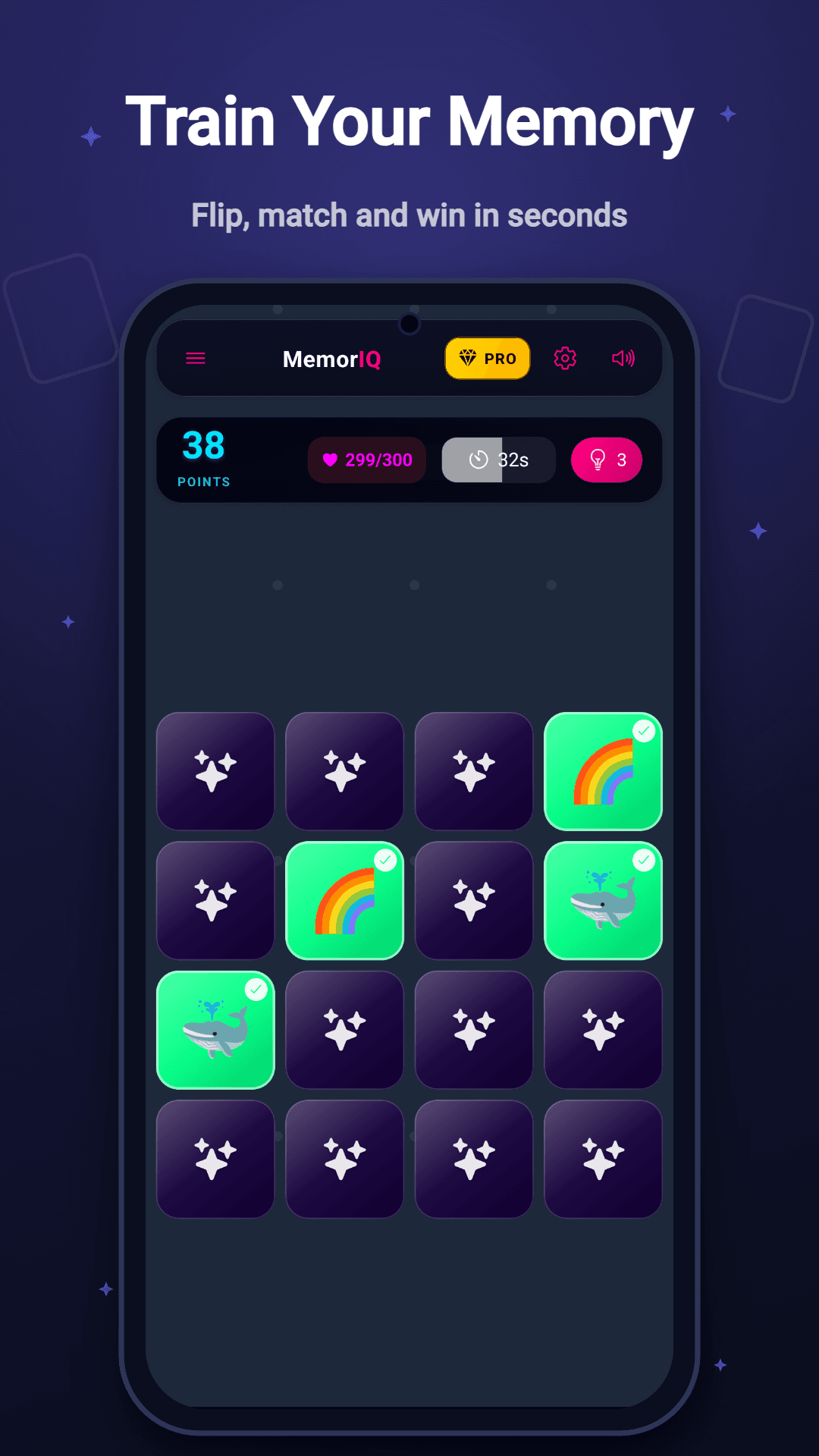 MemorIQ app screenshot